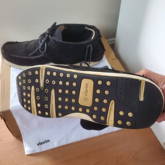 ❗🅂🄾🄻🄳❗VISVIM Black Suede FBT Sneakers Men's Size US 10 - Picture 4 of 8